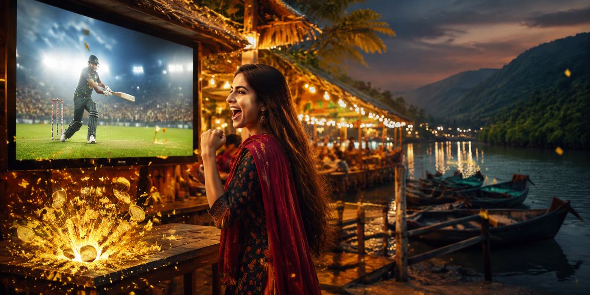 সুন্দরবনের পাশে রাতের বাজারে ক্রিকেট বেটিং ও a27q প্ল্যাটফর্ম ব্যবহার করছেন একজন ব্যবহারকারী